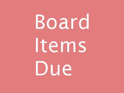 Upcoming Board Documentation