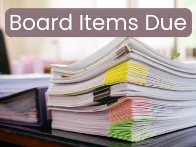 Upcoming Board Documentation